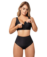 Cargar imagen en el visor de la galería, Brasier postquirúrgico - Negro - Tiras anchas ( Ref. C-082 )